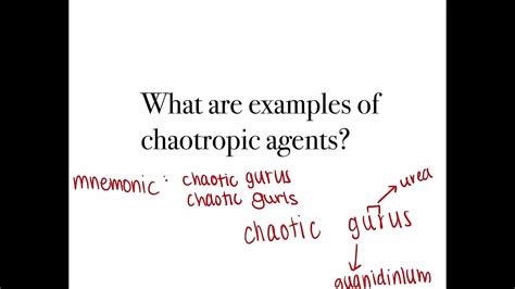 What are examples of chaotropic agents? - YouTube