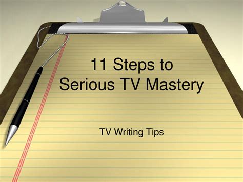 SOLUTION: 11 steps to tv writing mastery - Studypool