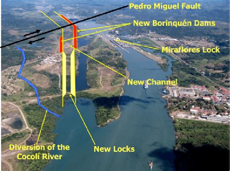 Aerial view, looking NW, of the Pacific approach to the Panama Canal,... | Download Scientific ...