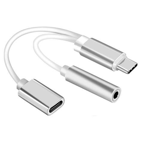 USB-C Type-C to 3.5mm Headphone Audio Adapter Charging Cable