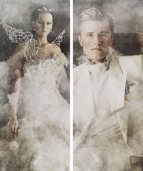 Peeta and Katniss in their wedding clothes. Beautiful!: | Hunger games, Hunger games trilogy, Peeta