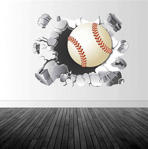 Baseball Wall Decal, Baseball Decor, Kid's Room Decals, Baseball, Removable Wall Decal, Sport ...