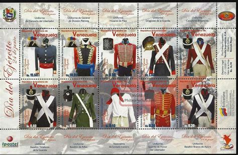 Venezuela 2011 Day Of The Army - Military Uniforms - Sheet 10