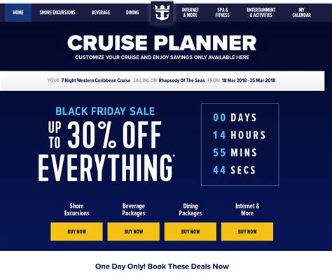 Royal Caribbean offering one day only Black Friday deals on pre-cruise ...