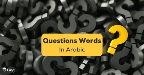 13 Arabic Question Words You Must Learn Now - ling-app.com