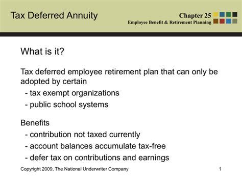 Tax Deferred Annuity What is it?