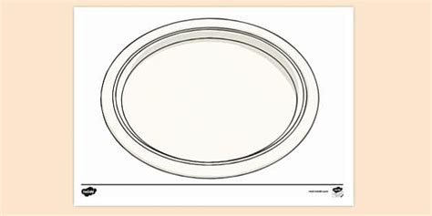 Kitchen Plate Colouring Sheet (Teacher-Made) - Twinkl