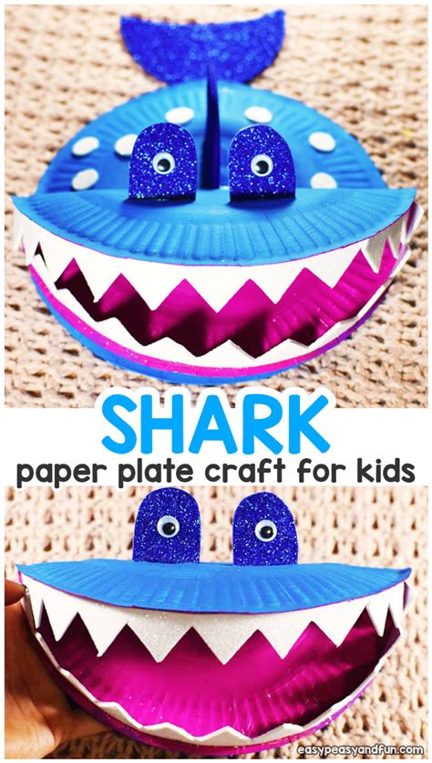 Paper Plate Shark Craft - Easy Peasy and Fun