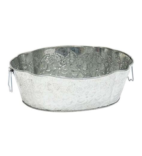 Galvanized Steel Embossed Tub | Outdoor Entertaining | Beverage cooler, Galvanized steel ...