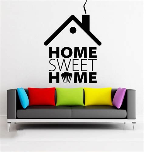 Wall Stickers Vinyl Decal Quote Message Home Sweet Home Inspire Art ...