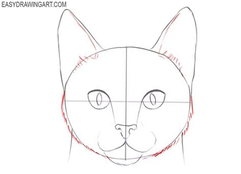 How to Draw a Cat Face | Easy Drawing Art | Cat face drawing, Cat ...