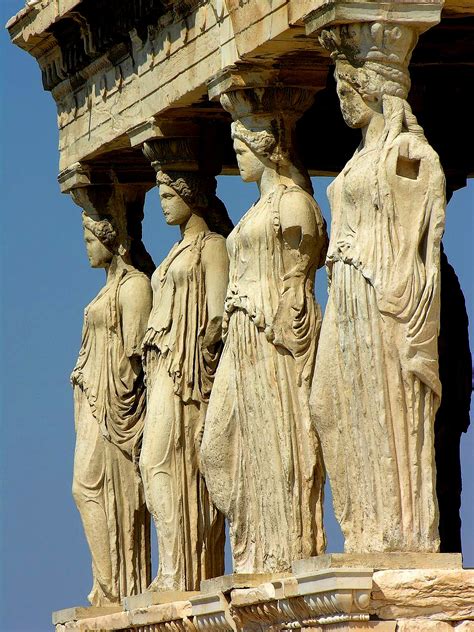 Porch of the Caryatids, Erectheion, the Acropolis of Athens. Because of Athens' terrible air ...