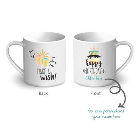 Personalised Mug – Happy Birthday (Birthday Cake) – Gifts With Love