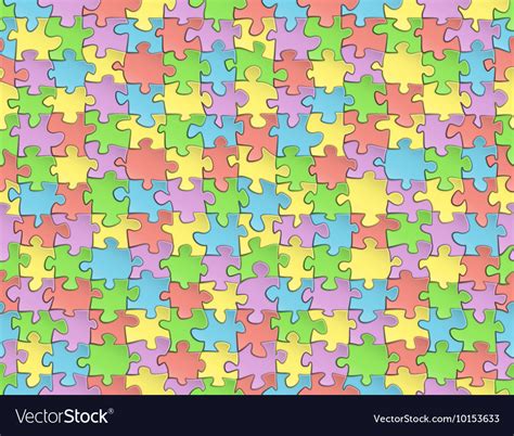 Seamless pattern jigsaw puzzles Royalty Free Vector Image