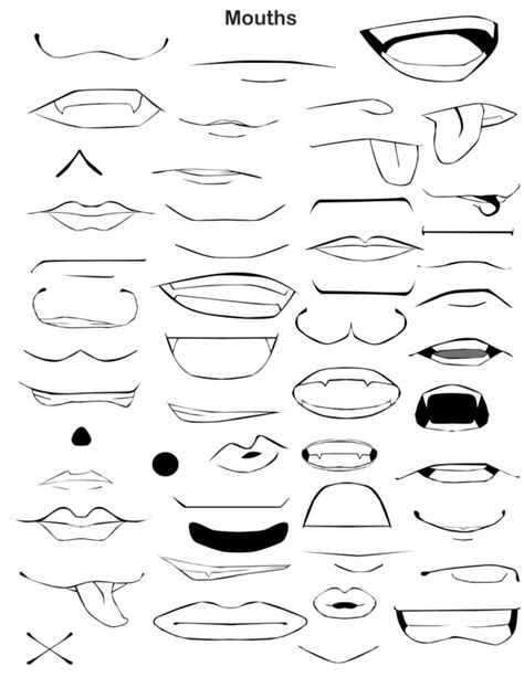 Anime Mouths Drawing Easy - pic-leg