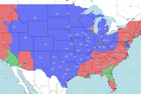 nfl tv schedule map by region - Bong Whitehurst