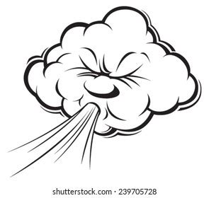 Cloud Blowing Wind Drawing - Draw-i