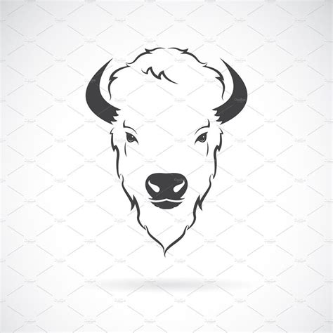 Vector of a buffalo head design. | Bison art, Buffalo tattoo, Buffalo art