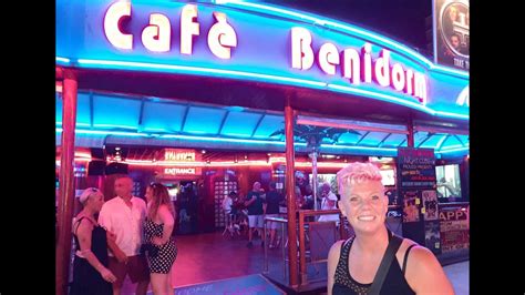 Benidorm - Cafe B and Cabaret bars reopen - the strip and square - YouTube