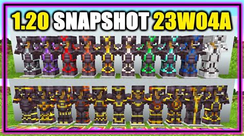 New Custom Armour and Smithing Table Changes! | Minecraft 1.20 Snapshot 23w04a - YouTube