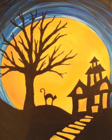 painting with a twist halloween - Bing images | Halloween art, Pittura su tela, Disegni di halloween