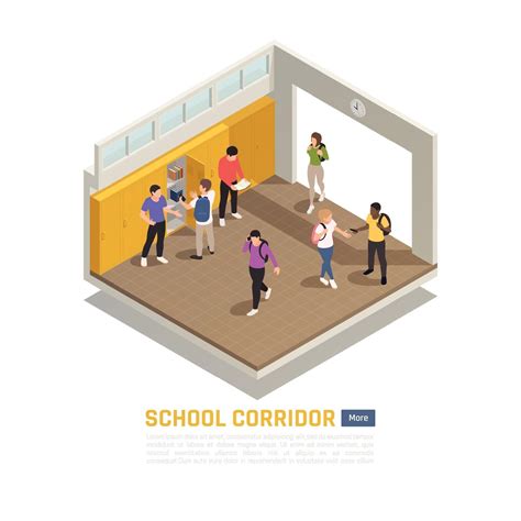 High School Corridor Composition 3252138 Vector Art at Vecteezy