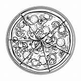 Pizza coloring Page – Coloring Corner sketch template