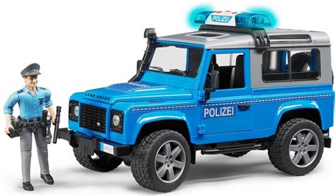 bruder®Spielzeug Polizeifahrzeug mit Licht und Sound 2597, »Land Rover Defender St. Wagon ...