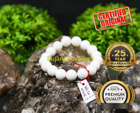 Original White Onyx Bracelet Premium Quality With Free Box + Thread and ...