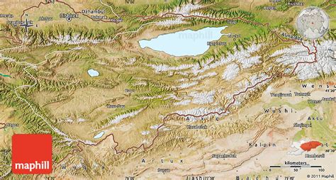 Satellite Map of Issyk-Kul