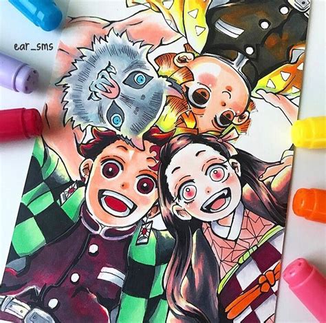 Manga & Anime drawing ideas Art from Demon Slayer Nezuko & Tanjiro in ...