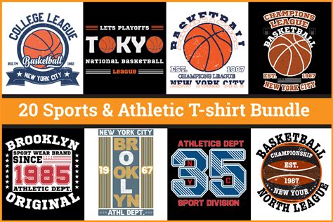 Sports & Athletic T-Shirt Design Bundle Bundle · Creative Fabrica