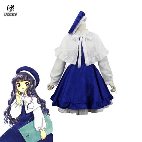 ROLECOS Cardcaptor Sakura Anime Cosplay Tomoyo Daidoji Cosplay Costume ...