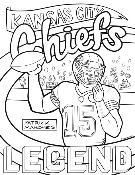 Kansas Chiefs Coloring Pages - Learny Kids