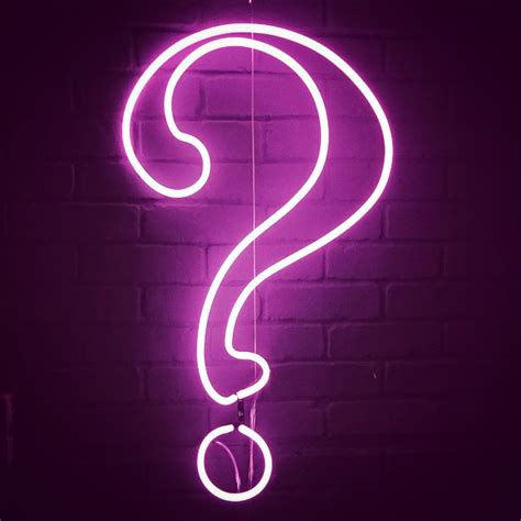 Neon Question Mark - Also Called Que Es In A Range Of Colours