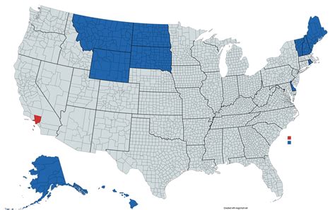 US subdivisions, equivalent population to Los Angeles County - Vivid Maps