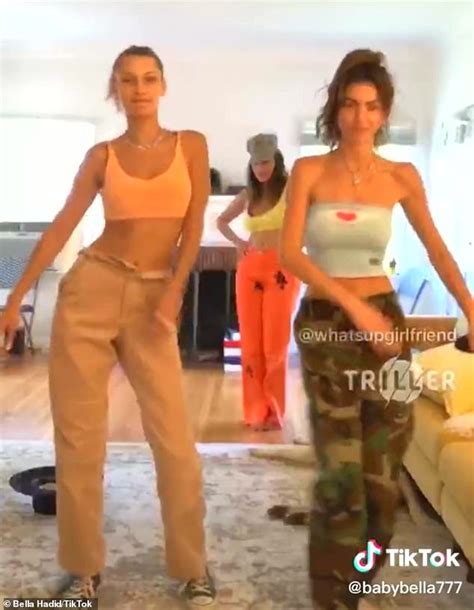 Bella Hadid hoards candy and posts another TikTok dance video with ...