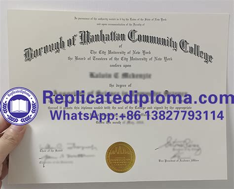 Buy fake Borough of Manhattan Community College diploma, order BMCC fake degree certificate ...