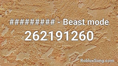 Beast mode Roblox ID - Roblox music codes