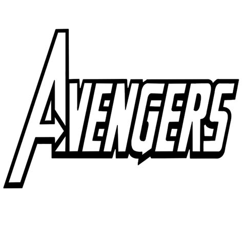 Avengers Logo Drawing Avengers Logo Coloringdrawing Page Outline ...