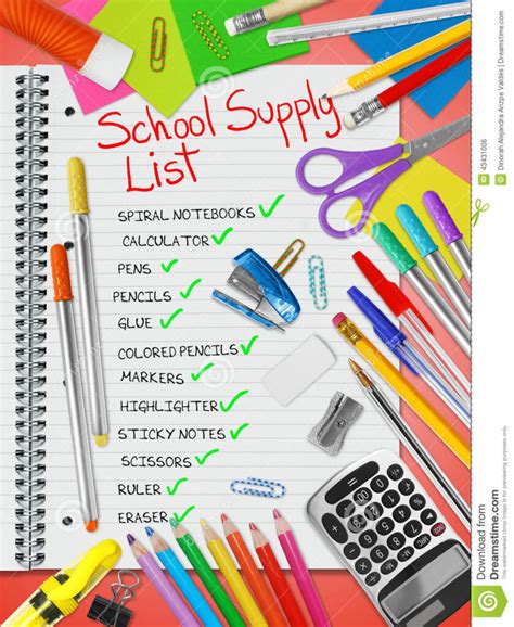 The Back to School Supplies List - education schooling