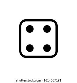 One Dice Number Four On Visible Stock Vector (Royalty Free) 1614587191 ...