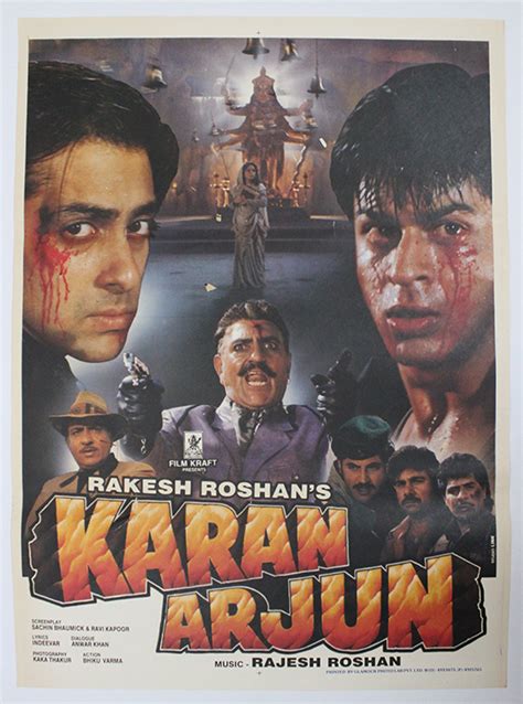 Buy Karan Arjun 1995 Original Bollywood Movie Poster - Posterally ...