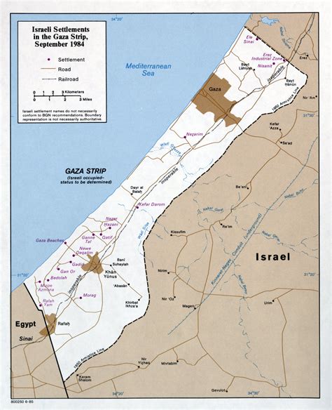 Grande detallado mapa de los asentamientos israelíes en la Franja de ...