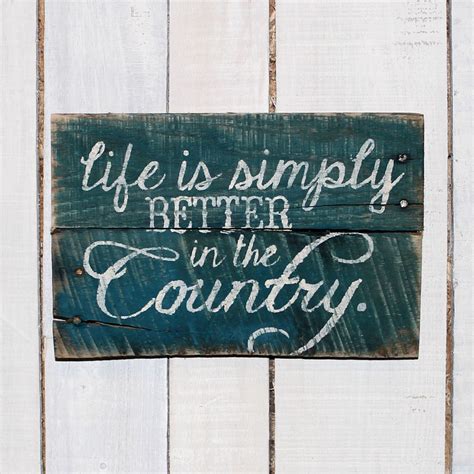 Rustic Country Hand Painted Reclaimed Pallet Wood Sign - Life is Simply ...