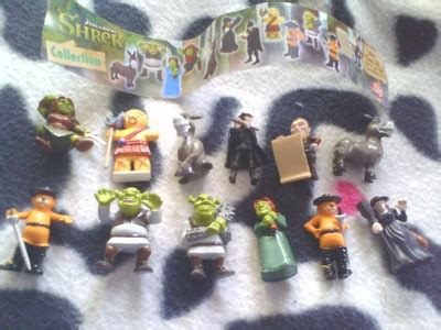 SHREK FULL COLLECTION OF SURPRISE EGG TOYS - 12 DIFFERENT SMALL FIGURES ...