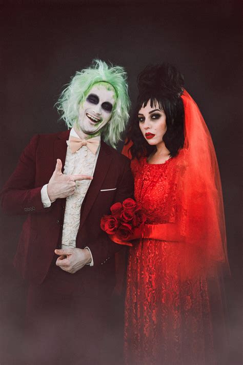 Halloween Couples Costume Idea: Beetlejuice and Lydia Deetz