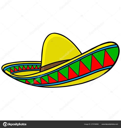 Sombrero Cartoon Illustration Mexican Sombrero Stock Vector by ...