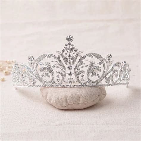 Bridal Wedding Silver Tiara Crystal Bridal Crown Gift for - Etsy