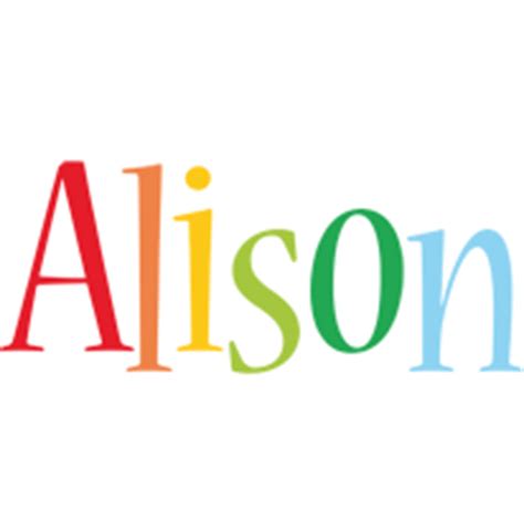 Alison Logo | Name Logo Generator - Smoothie, Summer, Birthday, Kiddo, Colors Style